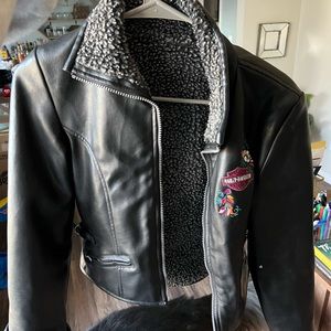 Girls Leather Harley Davidson Jacket